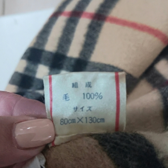 Burberrys Nova Check Wool Shawl Blanket Scarf Wrap ✨ - Picture 6 of 9